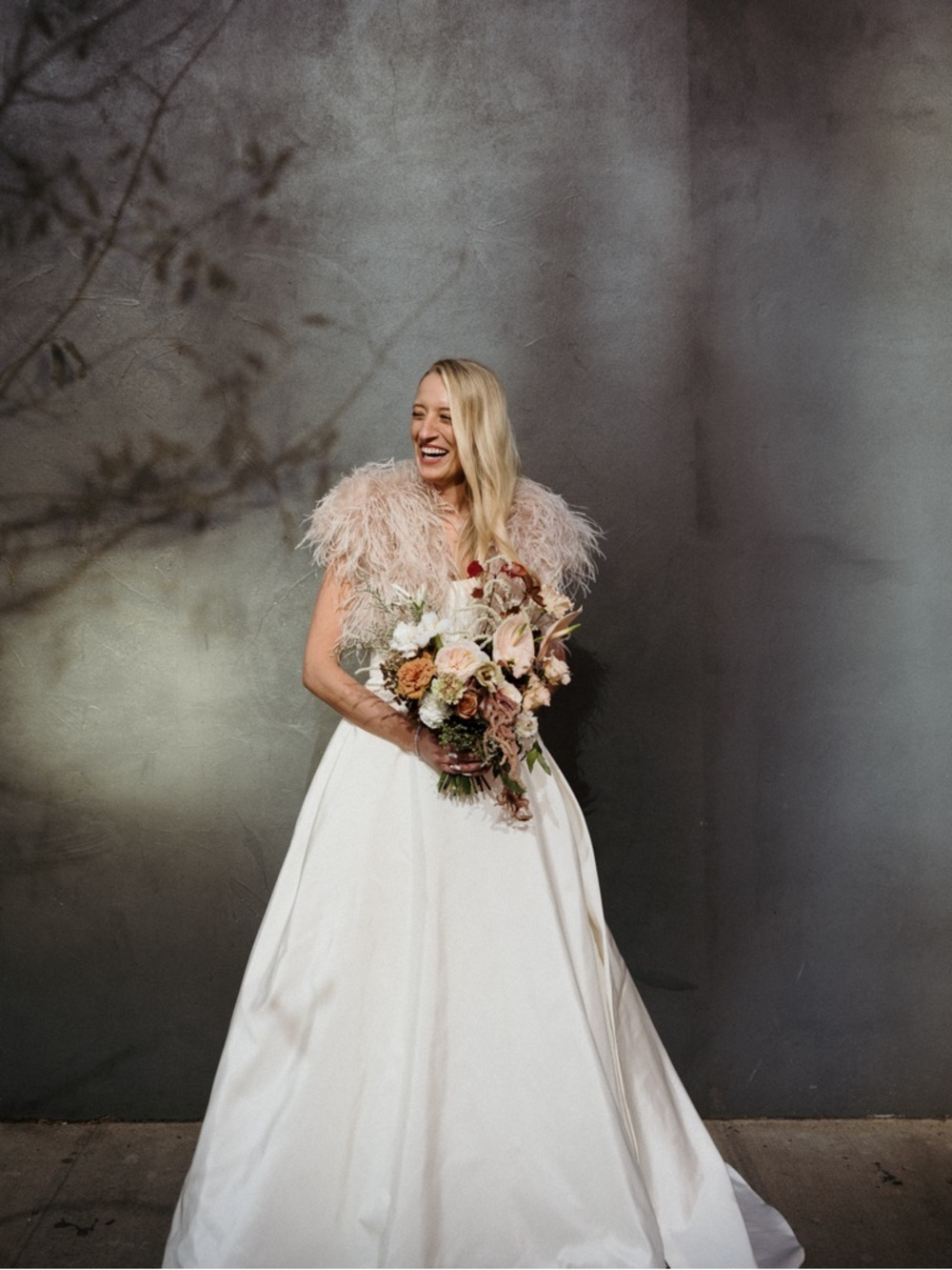 Amsale “Ryder” Ivory Ballgown with custom bow